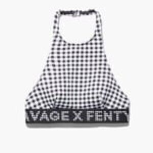 Savage X Fenty High Neck Halter Bralette Check'd Out Print